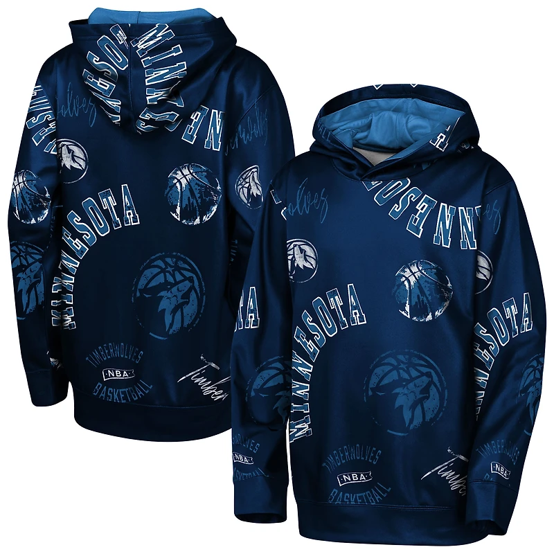 Youth Outerstuff  Navy Minnesota Timberwolves Moving Violation Hoodie