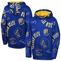 Youth Outerstuff  Royal Golden State Warriors Moving Violation Hoodie