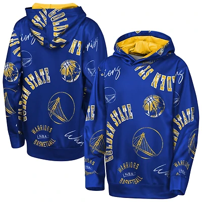 Youth Outerstuff  Royal Golden State Warriors Moving Violation Hoodie