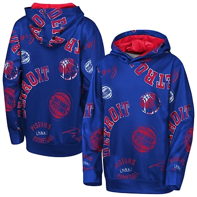 Youth Outerstuff  Blue Detroit Pistons Moving Violation Hoodie