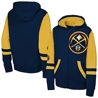 Youth Outerstuff  Navy Denver Nuggets Straight to the League Full-Zip Hoodie