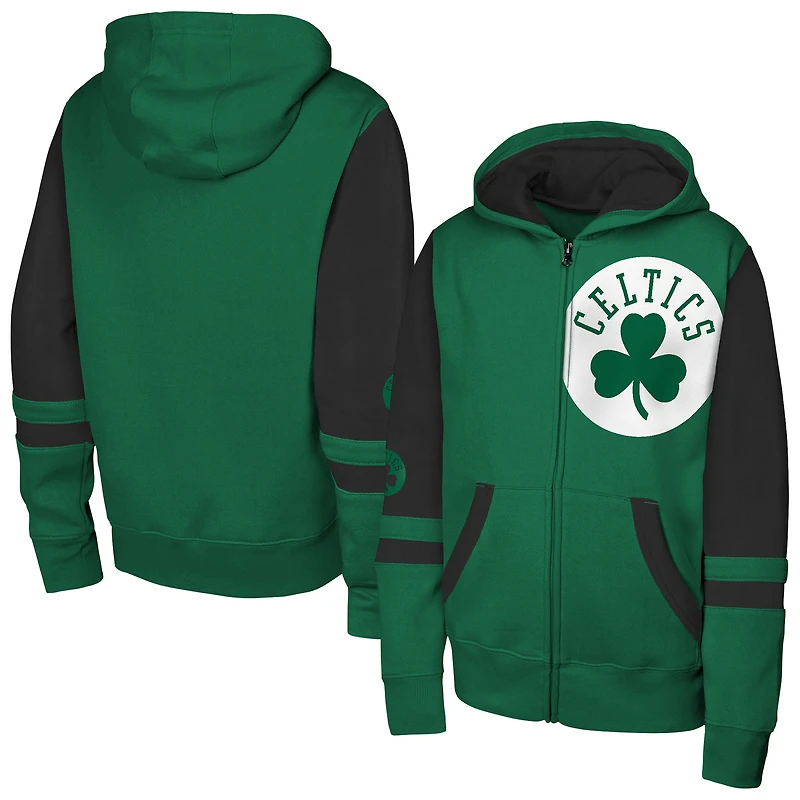 Youth Outerstuff  Kelly Green Boston Celtics Straight to the League Full-Zip Hoodie