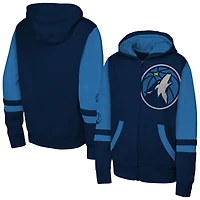 Youth Outerstuff  Navy Minnesota Timberwolves Straight to the League Full-Zip Hoodie