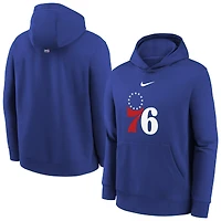 Youth Nike Royal Philadelphia 76ers 2025/26 Club Fleece Hoodie