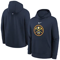 Youth Nike Navy Denver Nuggets 2025/26 Club Fleece Hoodie