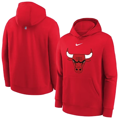 Youth Nike Red Chicago Bulls 2025/26 Club Fleece Hoodie