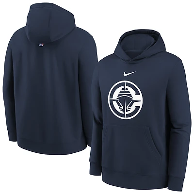 Youth Nike Navy LA Clippers 2025/26 Club Fleece Hoodie