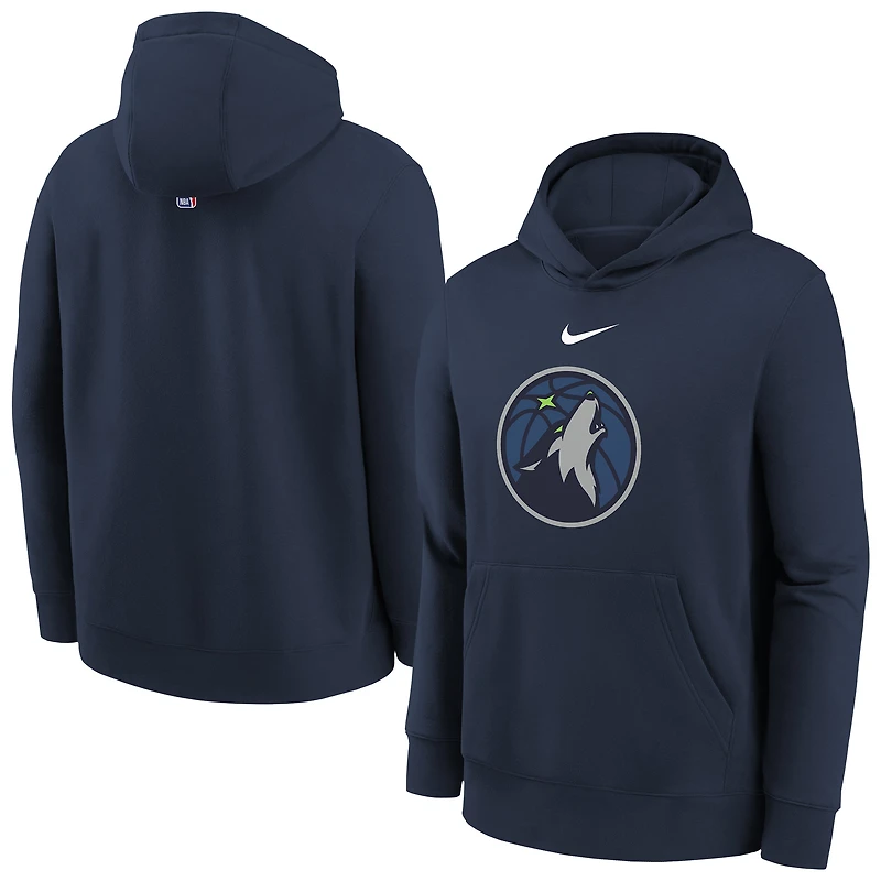 Youth Nike Navy Minnesota Timberwolves 2025/26 Club Fleece Hoodie