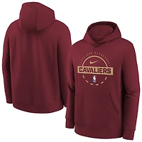 Youth Nike Wine Cleveland Cavaliers 2025/26 Club Fleece Practice Hoodie