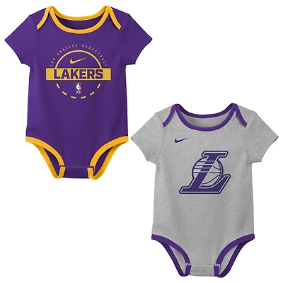 Infant Nike Los Angeles Lakers Two-Piece Bodysuit Set