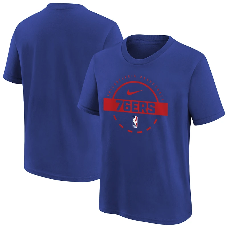 Youth Nike Royal Philadelphia 76ers Practice T-Shirt