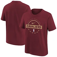 Youth Nike Wine Cleveland Cavaliers Practice T-Shirt