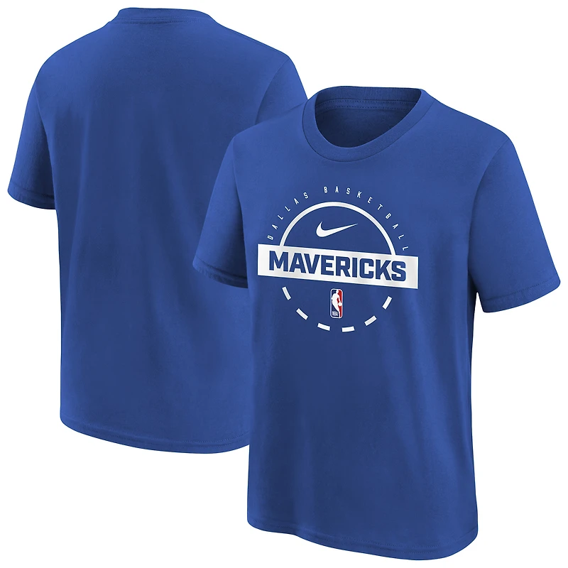Youth Nike Blue Dallas Mavericks Practice T-Shirt