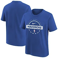 Youth Nike Blue Dallas Mavericks Practice T-Shirt