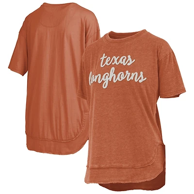 Women's Pressbox  Burnt Orange Texas Longhorns Poncho T-Shirt