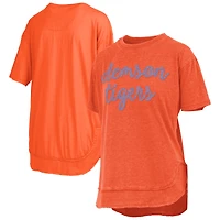 Women's Pressbox  Orange Clemson Tigers Poncho T-Shirt