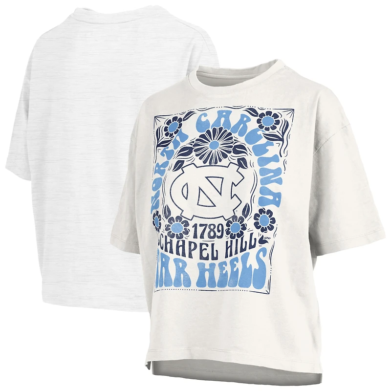 Women's Pressbox White North Carolina Tar Heels Harmony Oversized T-Shirt