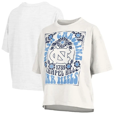 Women's Pressbox White North Carolina Tar Heels Harmony Oversized T-Shirt