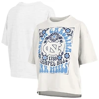 Women's Pressbox White North Carolina Tar Heels Harmony Oversized T-Shirt