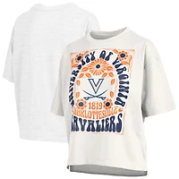 Women's Pressbox White Virginia Cavaliers Harmony Oversized T-Shirt