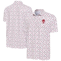 Men's Antigua White NC State Wolfpack Independence Day Polo