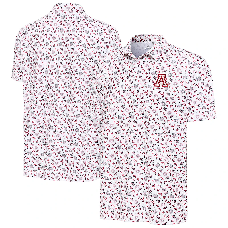Men's Antigua White Arizona Wildcats Independence Day Polo