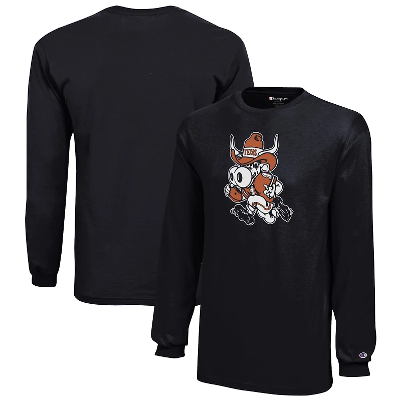 Youth Champion  Black Texas Longhorns Bevo Long Sleeve T-Shirt