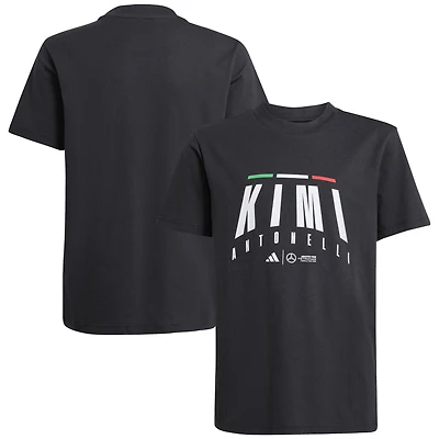 Youth adidas Kimi Antonelli Black Mercedes-AMG Petronas F1 Team Driver T-Shirt