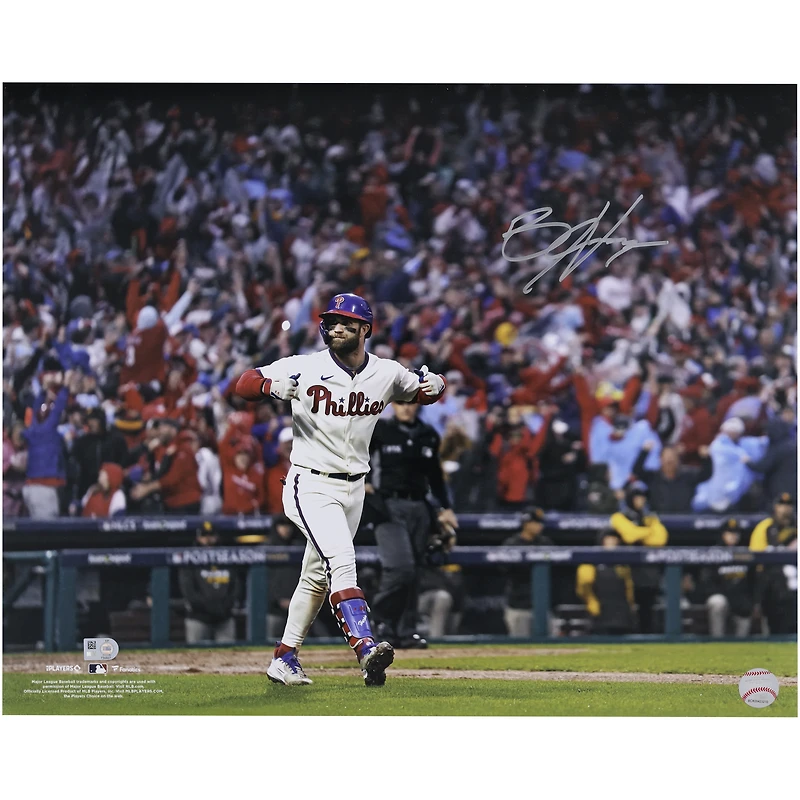 Bryce Harper Philadelphia Phillies Autographed 16" x 20" 2022 NLCS Game Winning HR Celebration Photograph