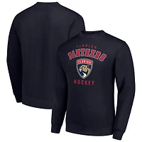Men's Starter  Navy Florida Panthers Team Logo Fleece Pullover Sweatshirt