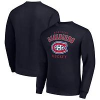 Men's Starter  Navy Montreal Canadiens Team Logo Fleece Pullover Sweatshirt