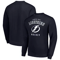 Men's Starter  Navy Tampa Bay Lightning Team Logo Fleece Pullover Sweatshirt