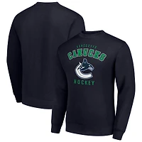 Men's Starter  Navy Vancouver Canucks Team Logo Fleece Pullover Sweatshirt