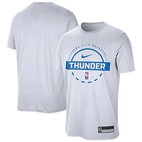 Men's Nike White Oklahoma City Thunder 2025/26 On-Court Flare Performance Practice T-Shirt