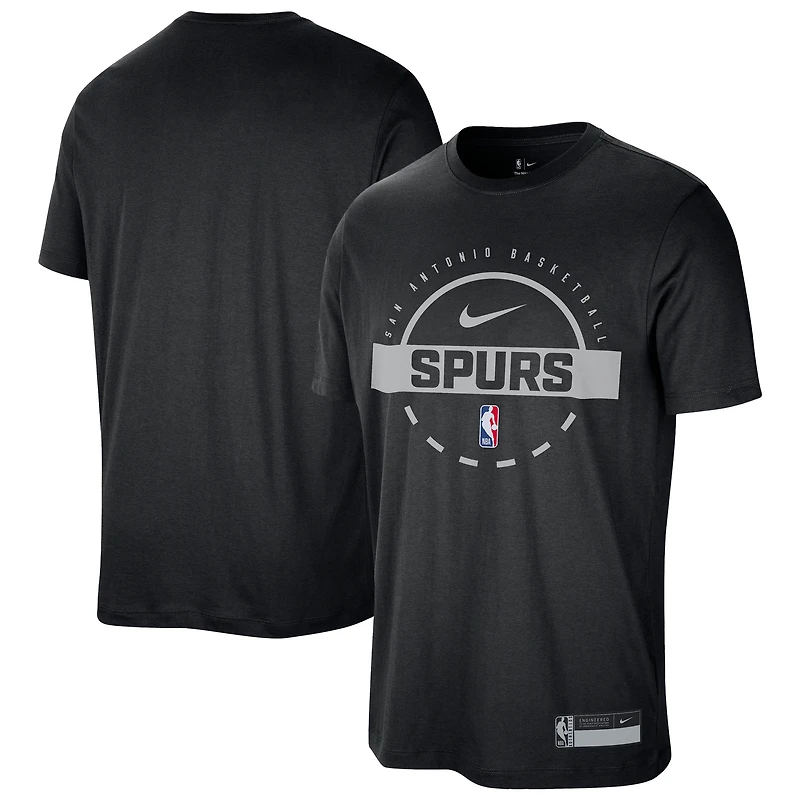 Men's Nike Black San Antonio Spurs 2025/26 On-Court Flare Performance Practice T-Shirt