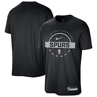 Men's Nike Black San Antonio Spurs 2025/26 On-Court Flare Performance Practice T-Shirt