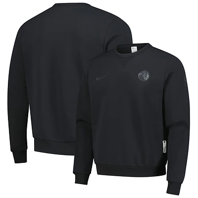 Men's Nike  Black Minnesota Timberwolves Authentic Standard Issue Travel Performance Pullover Sweatshirt