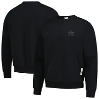 Men's Nike  Black Philadelphia 76ers Authentic Standard Issue Travel Dri-FIT Pullover Sweatshirt