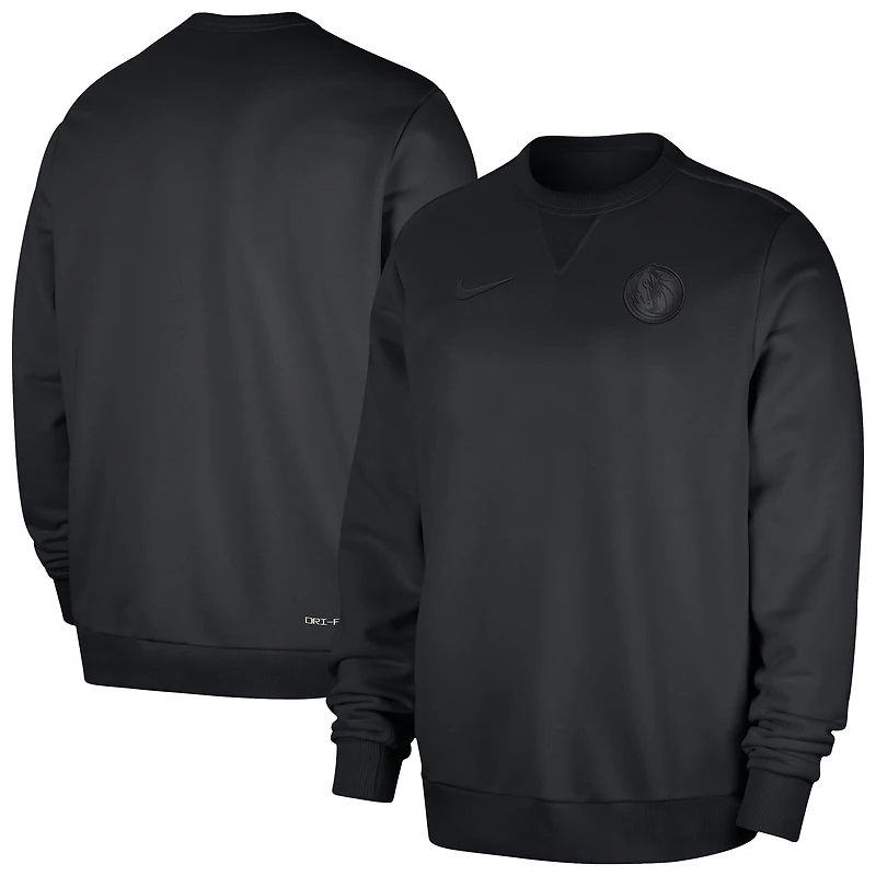 Men's Nike  Black Dallas Mavericks Authentic Standard Issue Travel Performance Pullover Sweatshirt