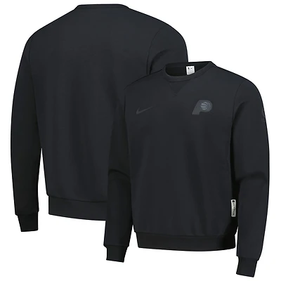 Men's Nike  Black Indiana Pacers Authentic Standard Issue Travel Performance Pullover Sweatshirt