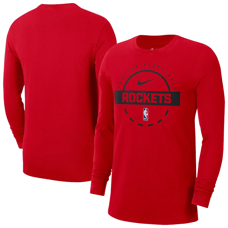 Men's Nike Houston Rockets Authentic Long Sleeve Practice T-Shirt