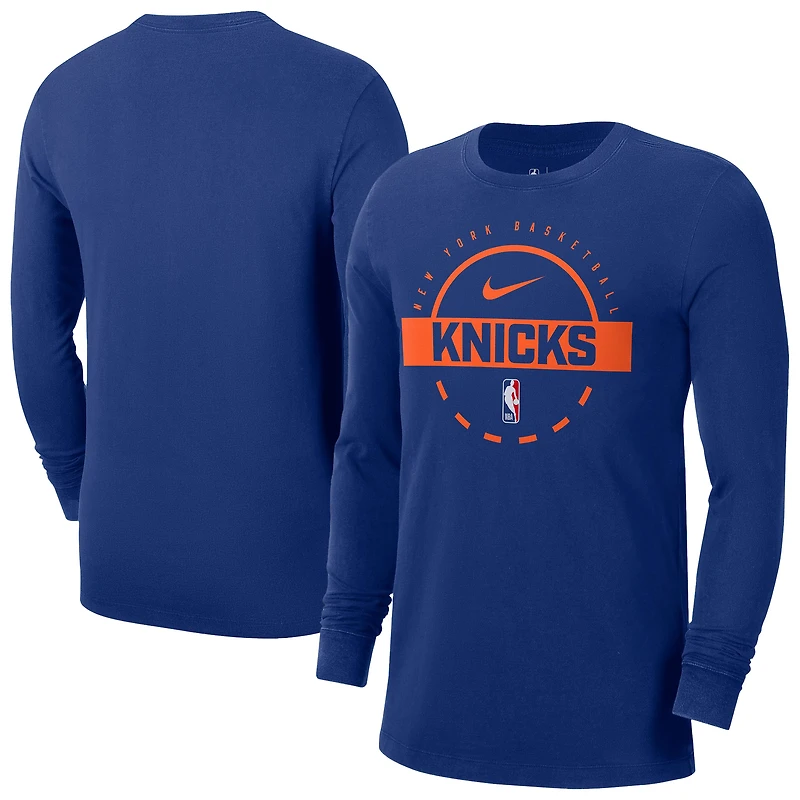 Men's Nike New York Knicks Authentic Long Sleeve Practice T-Shirt
