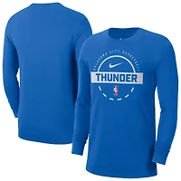 Men's Nike  Blue Oklahoma City Thunder Authentic Long Sleeve Practice T-Shirt