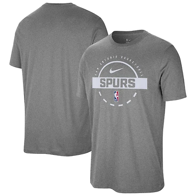 Men's Nike  Charcoal San Antonio Spurs Authentic Practice T-Shirt