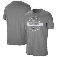 Men's Nike  Charcoal San Antonio Spurs Authentic Practice T-Shirt