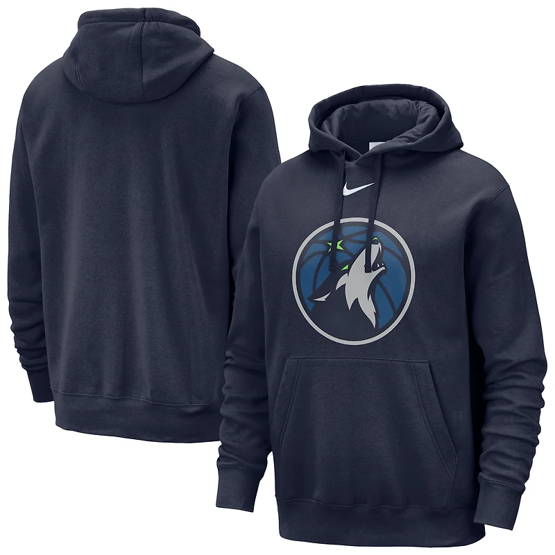 Men's Nike Navy Minnesota Timberwolves Essential Logo Club Pullover Hoodie