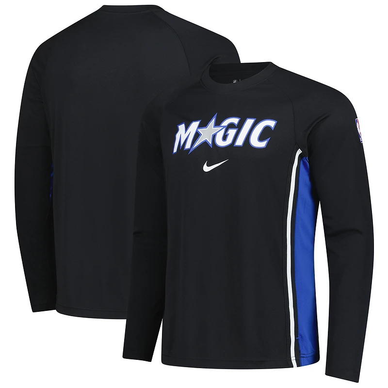 Men's Nike Black Orlando Magic 2025/26 Authentic Pre-Game Legend Dri-FIT Long Sleeve Shooting Shirt