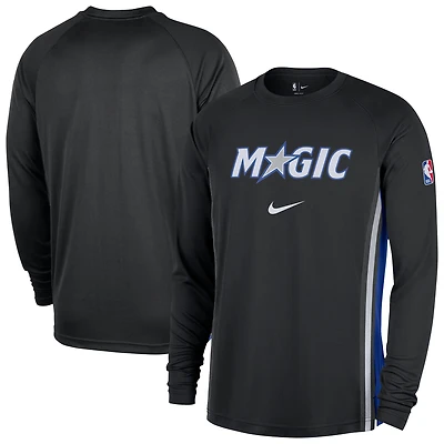 Men's Nike Black Orlando Magic 2025/26 Authentic Pre-Game Legend Dri-FIT Long Sleeve Shooting Shirt