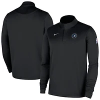 Men's Nike Black Minnesota Timberwolves 2025/26 Authentic Coaches Quarter-Zip Pullover Jacket