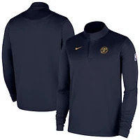 Men's Nike Navy Denver Nuggets 2025/26 Authentic Coaches Quarter-Zip Dri-Fit Top